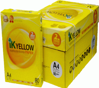 IK Yellow A4 Copy Paper 80gsm, 75gsm, 70gsm
